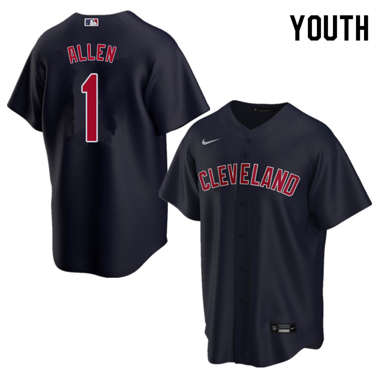Nike Youth #1 Greg Allen Cleveland Indians Baseball Jerseys Sale-Navy